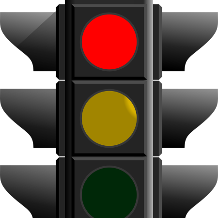 Red light traffic signal by ClkerFreeVectorImages on Pixabay at https://pixabay.com/en/traffic-light-signal-stop-red-305484/
